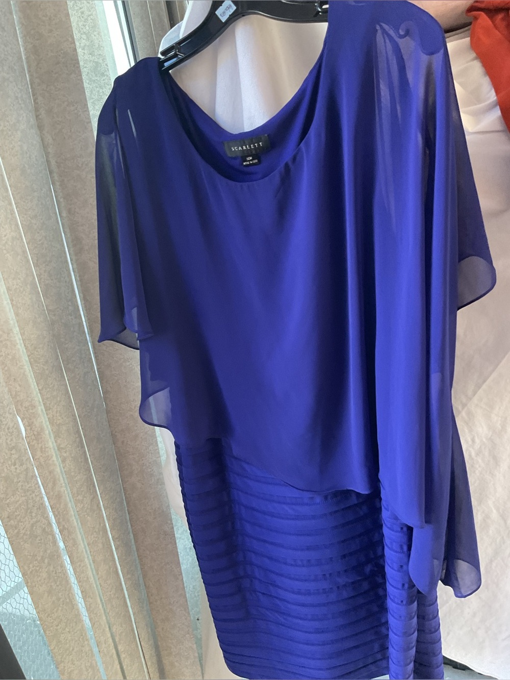 Scarlett Cobalt Blue Layered Chiffon Dress